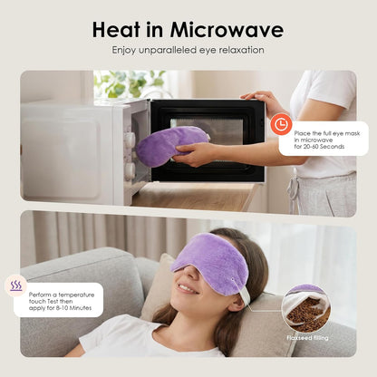 Heated Eye Mask for Dry Eyes, Steam Warm Compress for Stye Eye Treatment, Relieve, Hot Compress, Moist Heat Mask for Blepharitis (Gray)