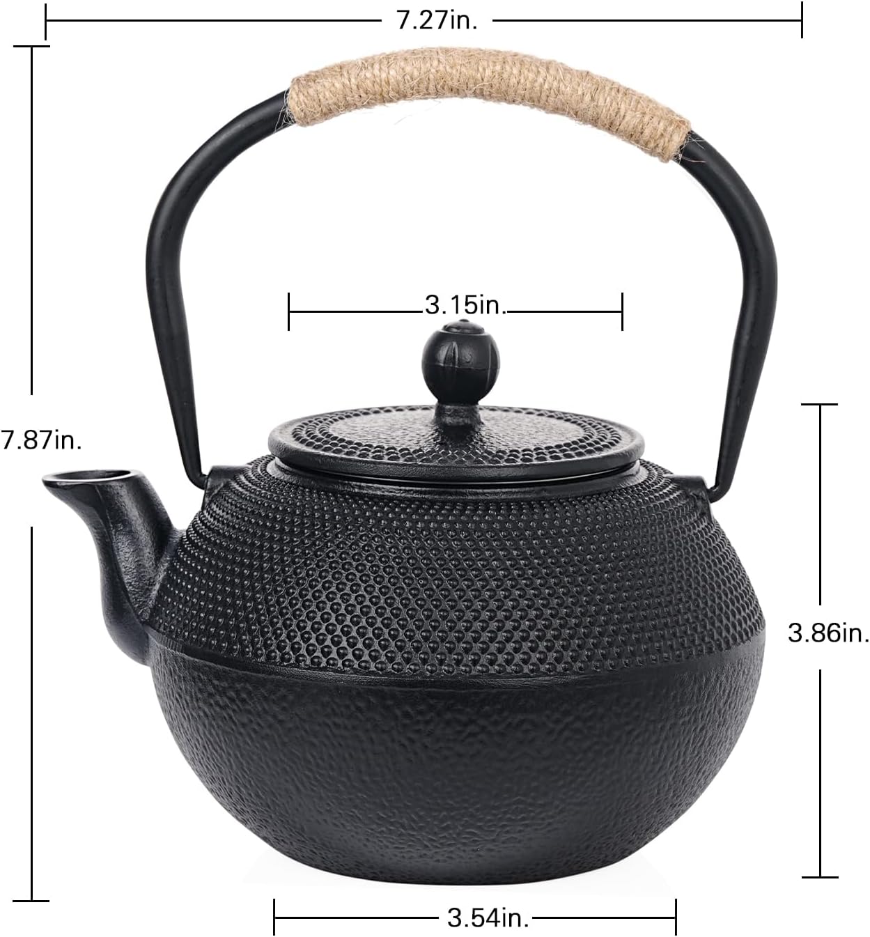 Sungmor Black Cast Iron Teapot Warmer - Base with Candle Holder | Heat Retaining Stand for Tetsubin or Glass & Ceramic Teapots