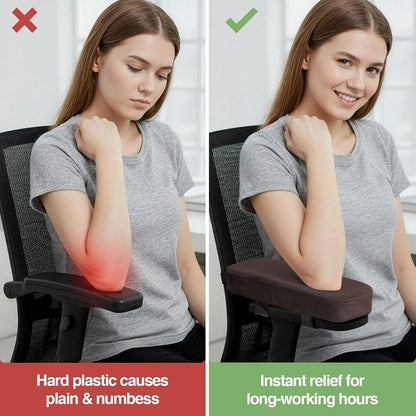 Smiry Memory Foam Office Chair Armrest Pads, Non-Slip Armrest Cushion