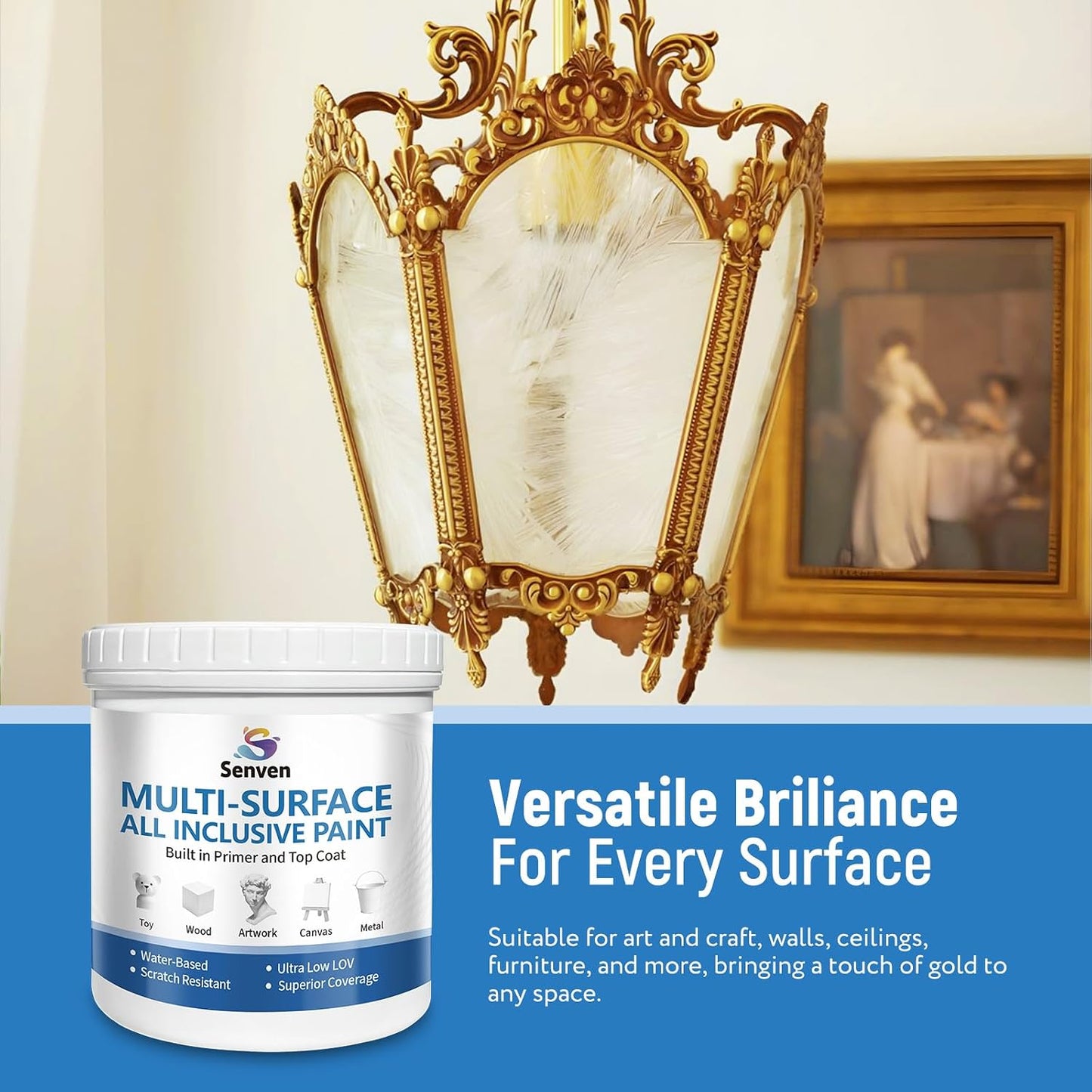 White Touch Up Paint High-Gloss Multi Surface Acrylic White Touch Up Paint Pen Scratch Repair for Metal,Walls,Cabinets,Appliances,Wood,Door,Furniture,Enamel 1.5 Fl Oz