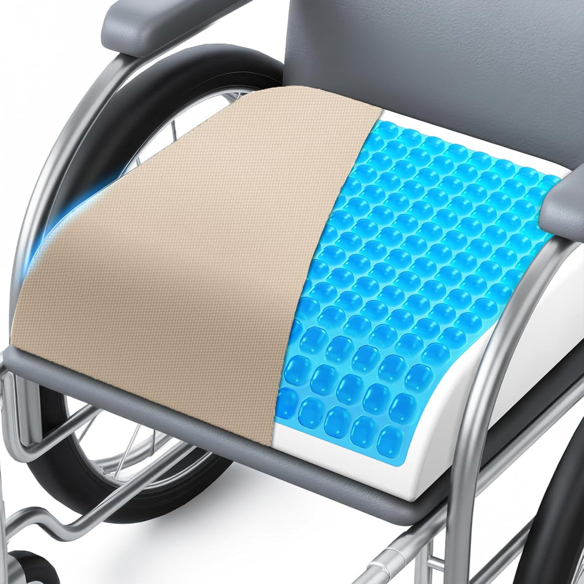 Wheelchair Seat Cushion Cooling Gel Memory Foam Chair Cushion