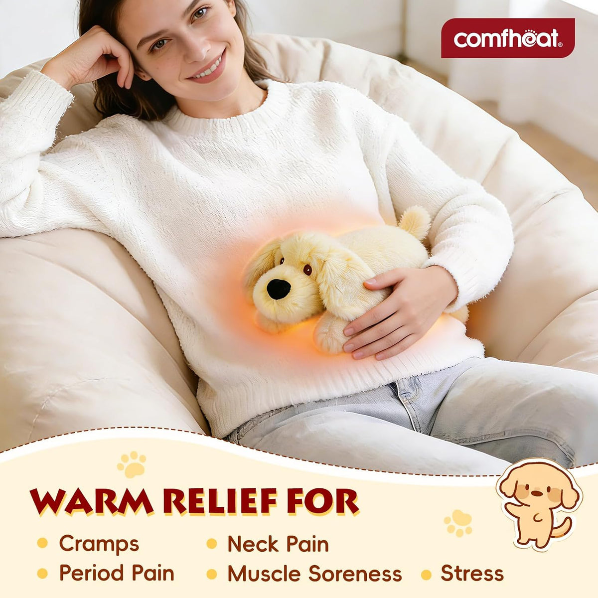 Microwave Unscented Heating Pad for Pain Relief, Moist Heat Pack