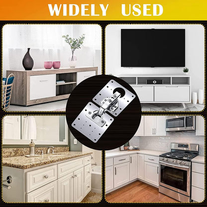 Cabinet Hinges Repair Plate,Stainless Steel Hinge Repair Brackets Kit,Kitchen Cupboard Door Hinge Repair Plate Kit Includes Fixing Screws,Protect Wooden Kitchen Cabinet Door,Furniture(2 PCS)…
