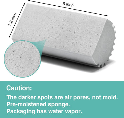 4 Pack Damp Dusting Sponge Duster, Grey Dust Cleaning Sponge, Reusable Household Cleaning Sponge Tool for Blinds, floorboards, Fan Blades, Vents, Glass, Railings, Mirrors