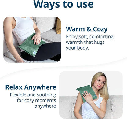 Microwave Heating Pad - Moist Heat Warm Compress for Back, Neck and Cramps