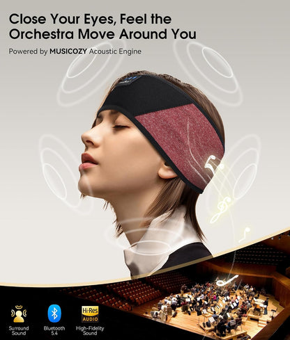 MUSICOZY Bluetooth 5.4 Sleep Headphones Headband Sports Wireless Audio