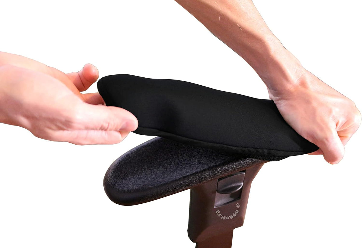 Soft Chair Arm Pad Covers Stretch Over Armrests 10.5" to 13" Long. Restore, Protect, and Cushion Chair Armrests. Complete Set of 2. Simple Installation.