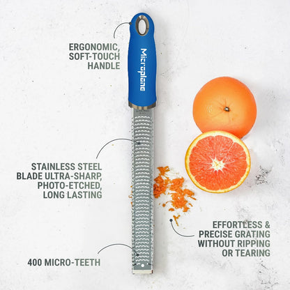 Premium Classic Series Zester - Lipstick Pink | Lemon Zester tool, Hard Cheese & Vegetable Grater | For Citrus, Parmesan Cheese, Garlic, Ginger, Nutmeg | Fine Stainless Steel Blade, Made in USA