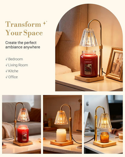 Marycele Candle Warmer Lamp with Timer, Vintage Home Decor, Gifts for Women