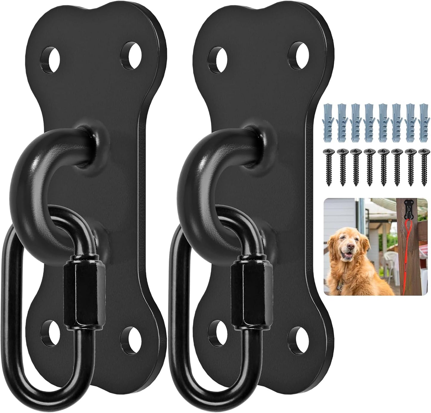 Wall Mount Dog Leash Holder, Heavy Duty Fully Welded Hook, 1 Pack | Convenient for Lead Management, Simple Installation, Sturdy Structure Suitable for Indoor, and Outdoor Use