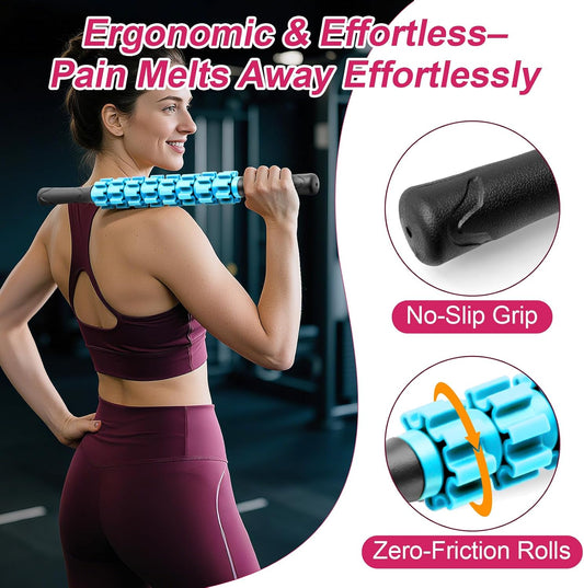 ZanLLW Massage Roller, Muscle Roller Stick, Therapy Roller Stick for Legs, Calf, Thigh, Lipo Roller for Relief Muscles, Deep Tissue Massage Rolling Pin for Trigger Points, Help Sore Muscle Recovery