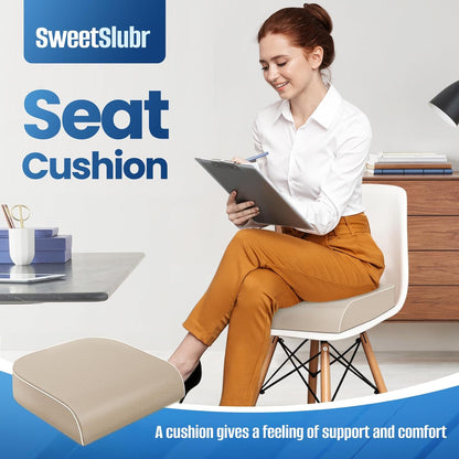 SweetSlubr Memory Foam Seat Cushion, Office Chair Cushion, 3-Inch, Large