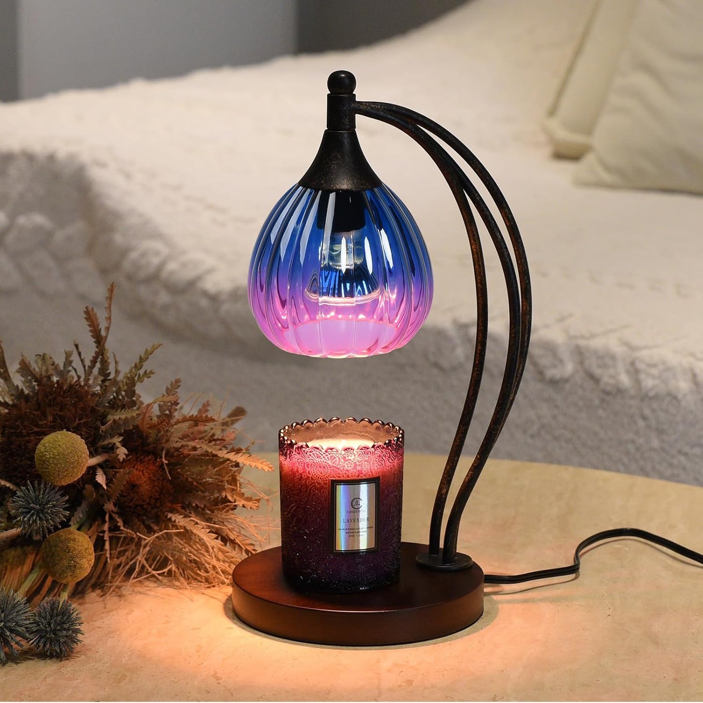 Candle Warmer Lamp with Timer and Dimmer - Electric Melter for Scented Jar Candles - Housewarming, New Home Decor