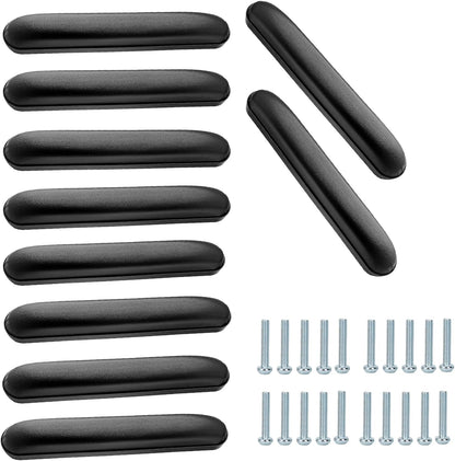 HMZ Full Length Padded Armrest Black 10-1/4" Long Wheelchair and Transport Chair arm Cushions, Black (1 Pair) Compatible with All Brands(10-1/4")