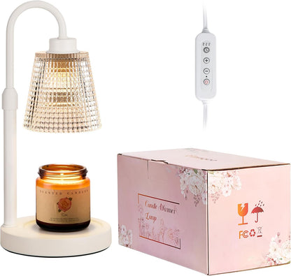 Innqoo Candle Warmer Lamp with Timer Home Decor Birthday Gifts for Women | Dimmable Candle Warmer for Jar Candles, Height Adjustable Wax Melts Warmer, House Warming Gifts New