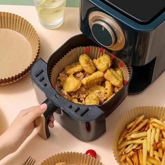 8 Pack Red Silicone Coated Air Fryer Magnets, Small Air Fryer Accessories | Heat Resistant Parchment Paper Holder, Secure Non-Slip Liners & Prevent Burning (Compatible with Most Air Fryers)