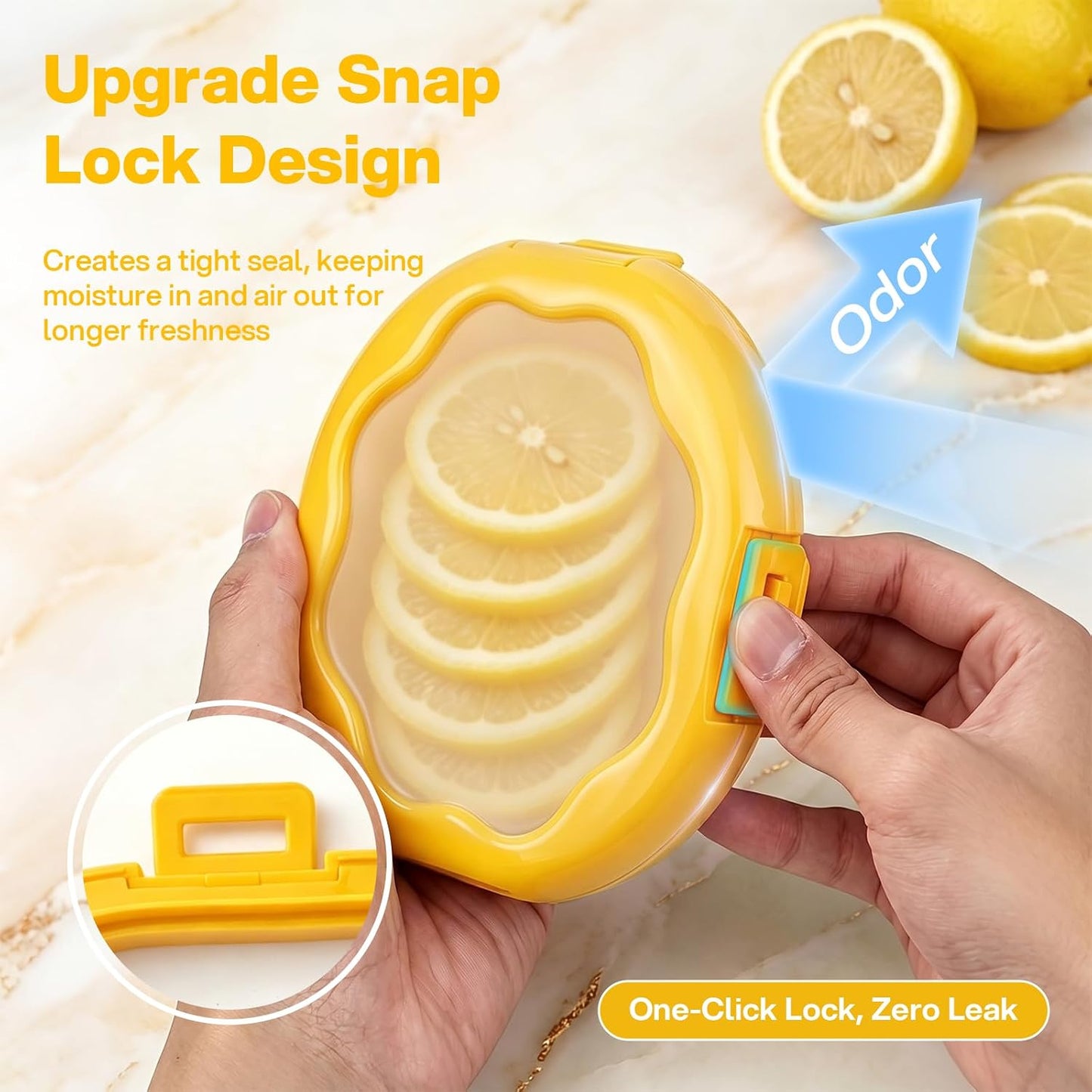 CLEANGOR Avocado Saver and Onion Saver, 4Pcs Fruit and Vegetable Savers | Silicone Food Saver with Snap-On Lid, Ideal for Avocados, Onions, Lemons, Orange and Tomatoes, Reusable, Dishwasher Safe