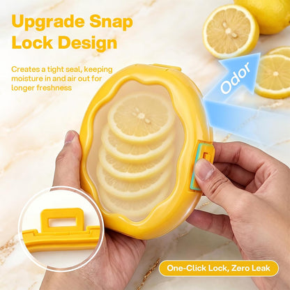 CLEANGOR Avocado Saver and Onion Saver, 4Pcs Fruit and Vegetable Savers | Silicone Food Saver with Snap-On Lid, Ideal for Avocados, Onions, Lemons, Orange and Tomatoes, Reusable, Dishwasher Safe