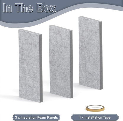 Flamorrow Insulated Foam Panels for Portable AC Window Seal Kit, Sturdy & Thick Air Conditioner Insulating Panel, Adjustable AC Window Seal Panels for Seal Heat, Fill Gap, Reduce Noise, 3 Pack