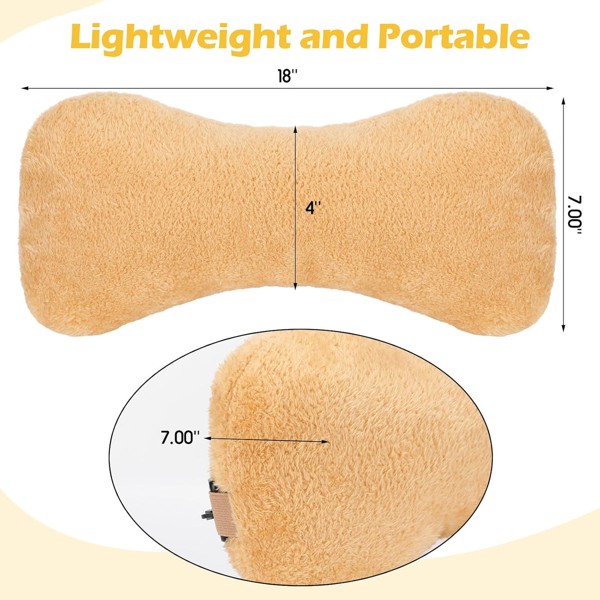 Colingmill 1 Pc Neck Pillow for Recliner Chair Headrest,Grey
