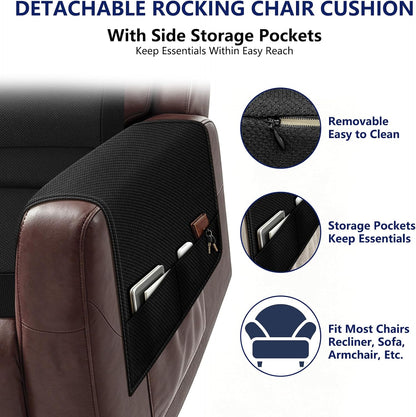 Chair Cushions for Elderly,20x16.5x4.5 Inch Rocking Chair Cushions Indoor,Memory Foam Recliner Cushions for Long Sitting, Sofas & Couches，Outdoor,Office Chair，wheelchair，Meditation and Floor Seating