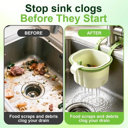 Cactus Kitchen Sink Strainer Baske, Hanging Sink Drain Basket | Self-Cleaning Faucet Hanging Filter Basket, Presses to Release Waste Baskets, Multifunctional Kitchen Sink Strainer