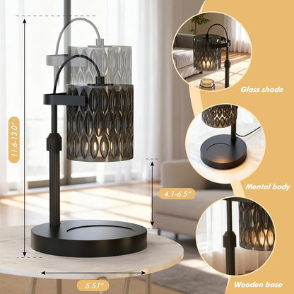 Modern Minimalist Wax Warmer for Jar Candles, Timer & Dimmer | Modern minimalist style. Timer & dimmer safe melt. 2 bulbs & heat-proof base. Perfect for living room, bedroom, or office.