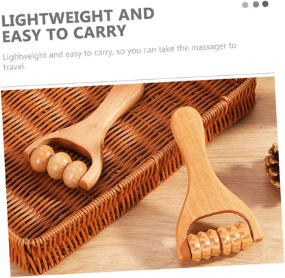 Wooden Foot Massager Roller Handheld Acupoint Massage Tool for Neck Shoulder Back Legs and Feet Relaxation Compact and Lightweight Design