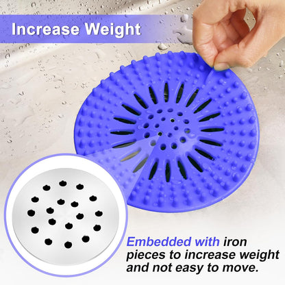 Gotega 5 Pack Sink Drain Strainer, Hair Catcher for Bathroom Tub Shower | Sink Hair Catcher Shower Drain Durable Silicone Hair Stopper Shower Drain Cover Hair Trap, Bathroom Sink Replacement