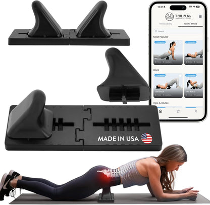 Arch Back Stretcher, Psoas Muscle Release Tool, Carbon Black | Fully Adjustable, Thrival App Compatible, Trigger Point Relief