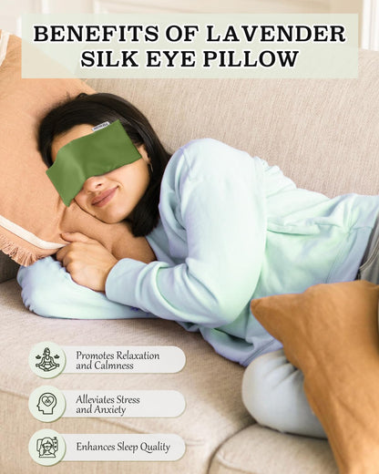 Hihealer Lavender Eye Pillow for Sleeping, Weighted Eye Mask for Spa, Yoga