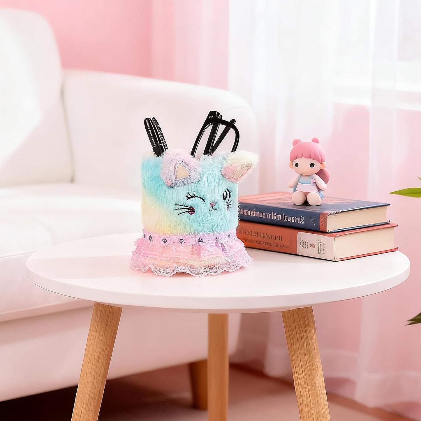 Happynear Glasses Holder, Cute Eyeglass Holder, Glasses Holder for Nightstand, Desk and Dresser, Gifts for Boys and Girls