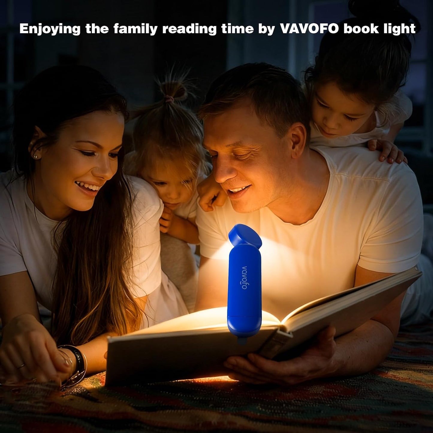 VAVOFO USB Rechargeable Bookmark Reading Light, Blue Light Blocking Amber LEDs for Bedtime Reading - Clip On, 9 Lighting Modes