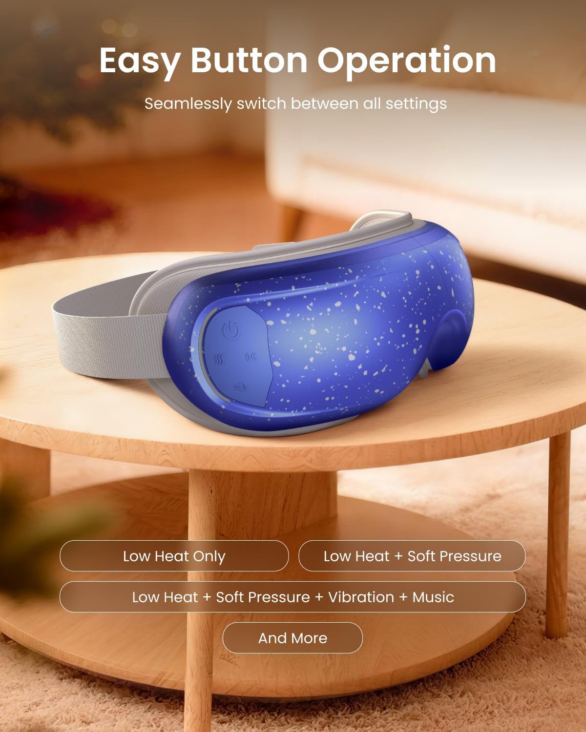 RENPHO Eyeris 3 Eye Massager with Heat and Cooling, Massaging Eye Mask | Voice Control, Vibration & Compression Massager for Dry Eyes & Head Tension, FSA Eligible HSA, Gifts for Women & Men