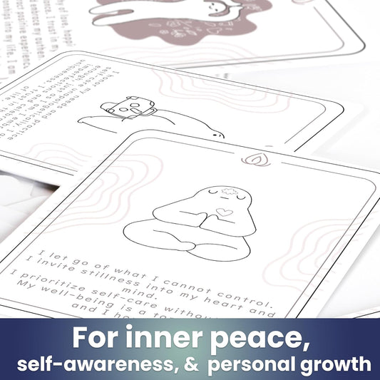 Meditation Cards for Anxiety Relief - Daily Affirmation Cards for Women