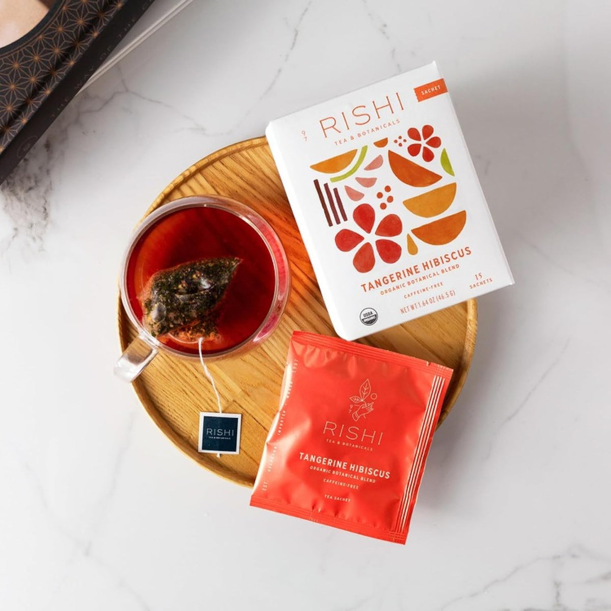 Rishi Tea Tangerine Hibiscus Organic Herbal Tea Bags, Caffeine Free
