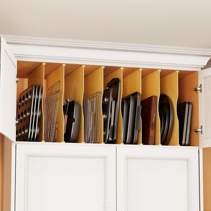 SpaceAid 6 Pack Tray Dividers for Cabinets, Pressboard Kitchen Cookie Baking Sheet Organizer for Cabinet, Vertical Pan and Trays Organizers for Pantry Storage