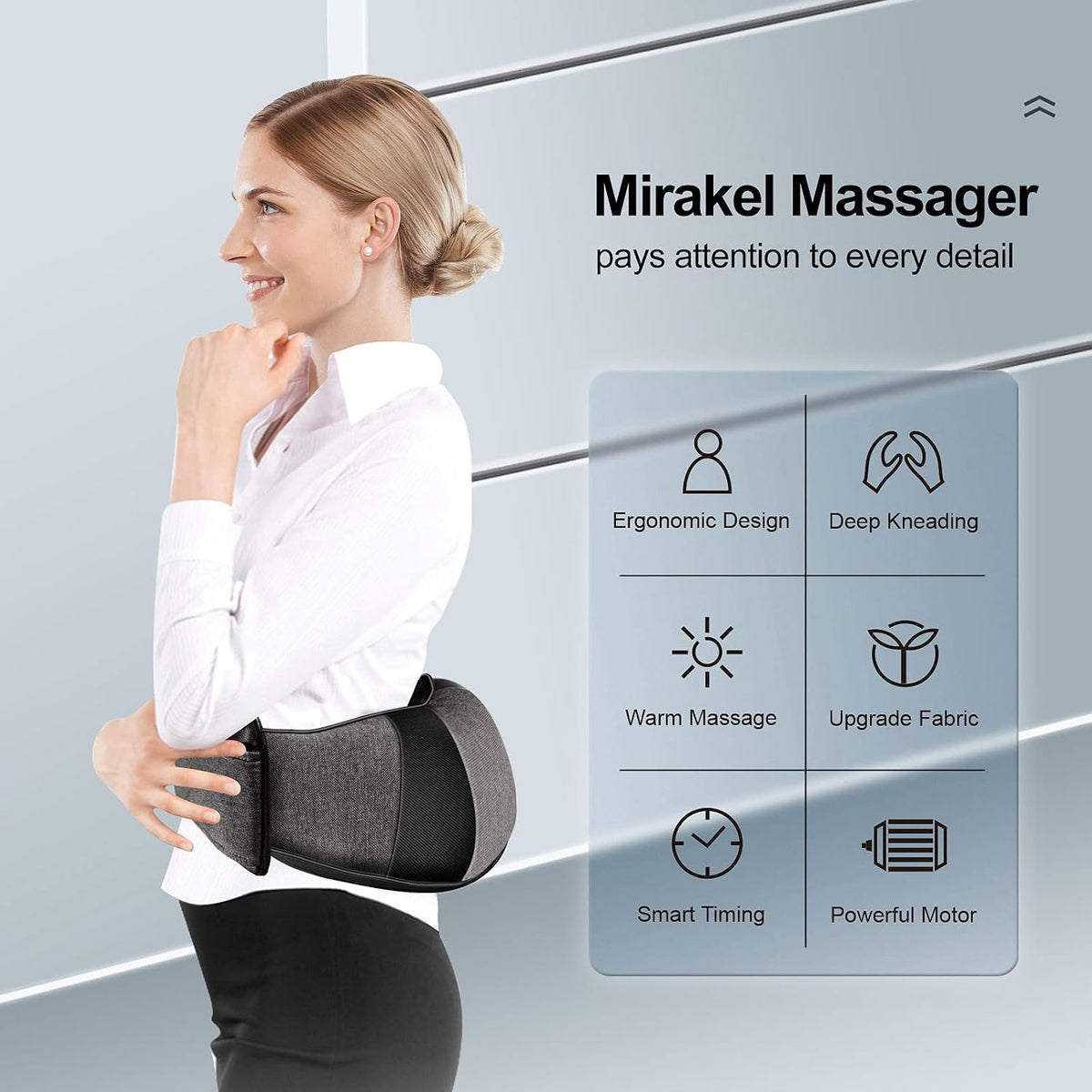 Shiatsu Neck and Back Massager with Heat for Pain Relief Deep Tissue Gifts