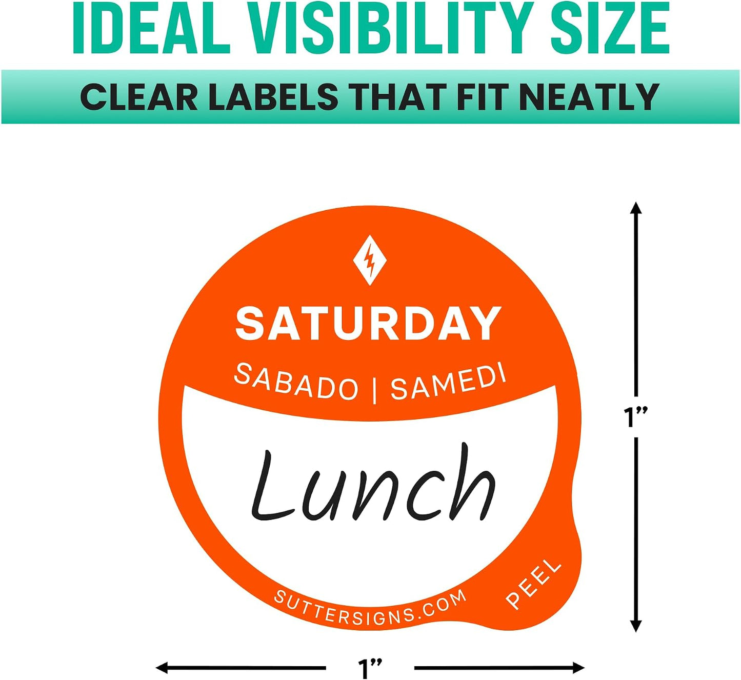 Date Stickers for Food - Day of the Week Day Dots Removable Food Labels, 1" Date Dot Stickers for Food Containers, 7000 Labels with Dispenser Box | 1" Date Dot Stickers for Food Containers, 7000 Labels with Dispenser Box