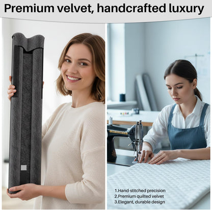 2 Pack Under Door Draft Stopper 36" Double Sided Door Sweep, Blocks Noise, Cold Air, Light, Dust, Smoke, Odor, Soundproof, Fits 30" 32" 36" Doors
