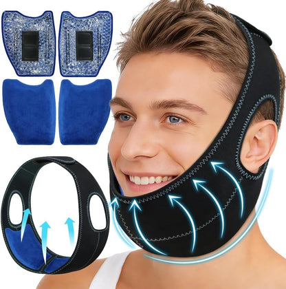 Wisdom Teeth Ice Pack Head Wrap Jaw Face Ice Pack with 4 Gel Packs