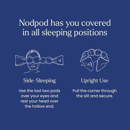 Nodpod Mineralized Silk Gentle Pressure Sleep Mask - Strap-Free, Light-Blocking Design for Sleep, Travel & Relaxation - Weighted Eye Pillow, Machine Washable (Willow)