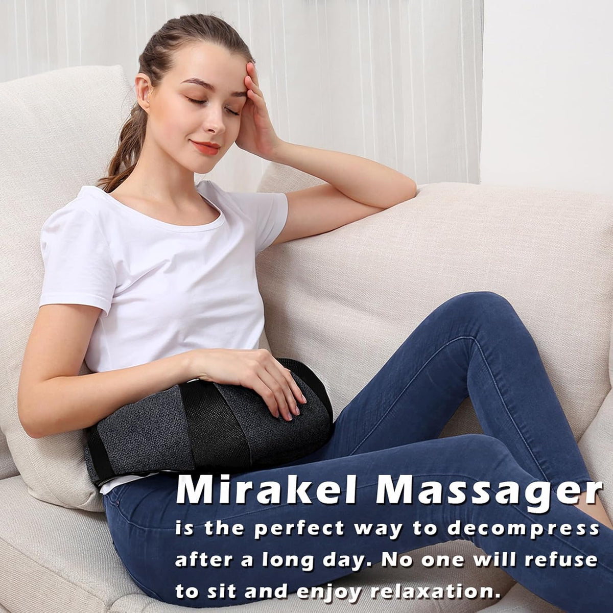 Shiatsu Neck and Back Massager with Heat for Pain Relief Deep Tissue Gifts