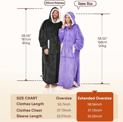 yescool Wearable Blanket Hoodie as Christmas Birthday Gifts for Women Mom - Colors A