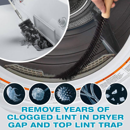 Sealegend 58-Pieces 35-Feet Dryer Vent Cleaner Kit, Dryer Cleaning Tools | Omnidirectional Blue Dryer Lint Vacuum Attachment, Dryer Vent Brush, Clean Hard-to-Reach Areas, Remove Hidden Lint