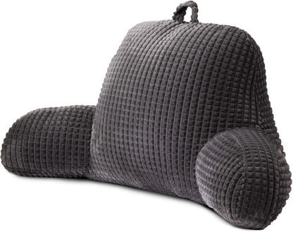 A Nice Night Darkgrey 17" Bed Wedge Pillows with Arms for Sitting