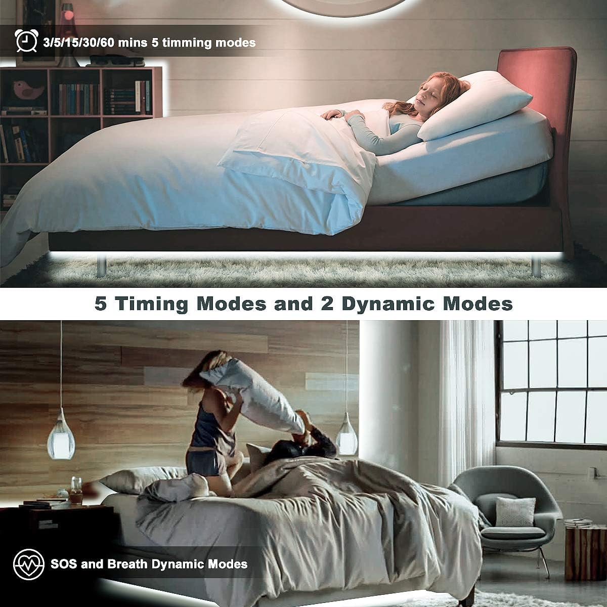 Warm White Led Strip Light with RF Remote Full Kits Bundle with Motion Sensor White Led Strip Light Full Kits