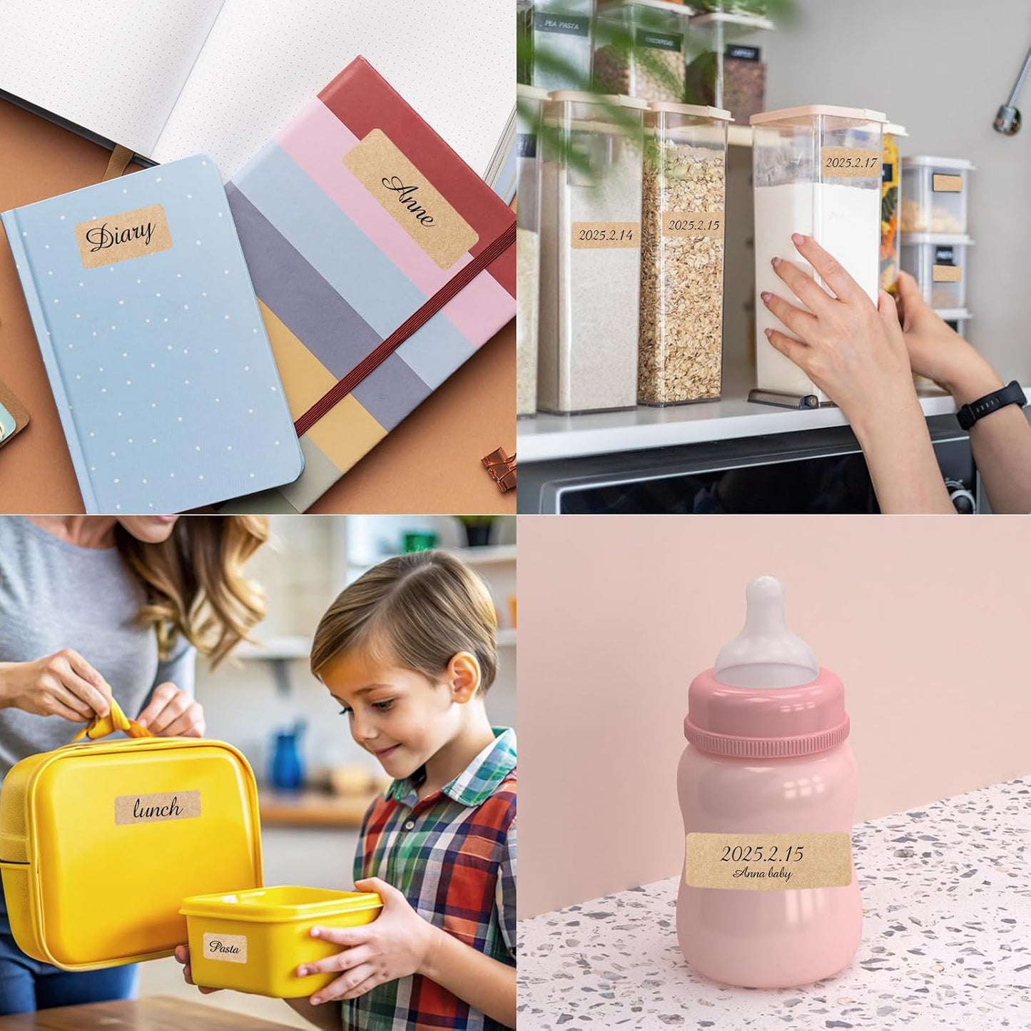 1000 Blank Removable Freezer Labels, Blank Removable Labels Water Oil Resistant with Perforation Line for Food Containers Jars Pantry Organization (Each Measures 1x 3 Inch)