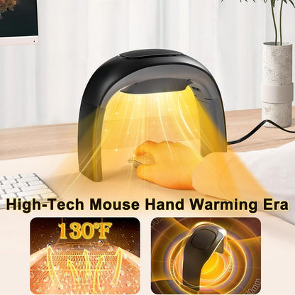 Space Heaters for Indoor Use,Desk Hand Warmer Ceramic Energy Efficient Heater with Thermostat,Personal Electric Desk Hand Heater,Heated Mouse Pad Hand Warmer for Office Women Men Gifts,Black