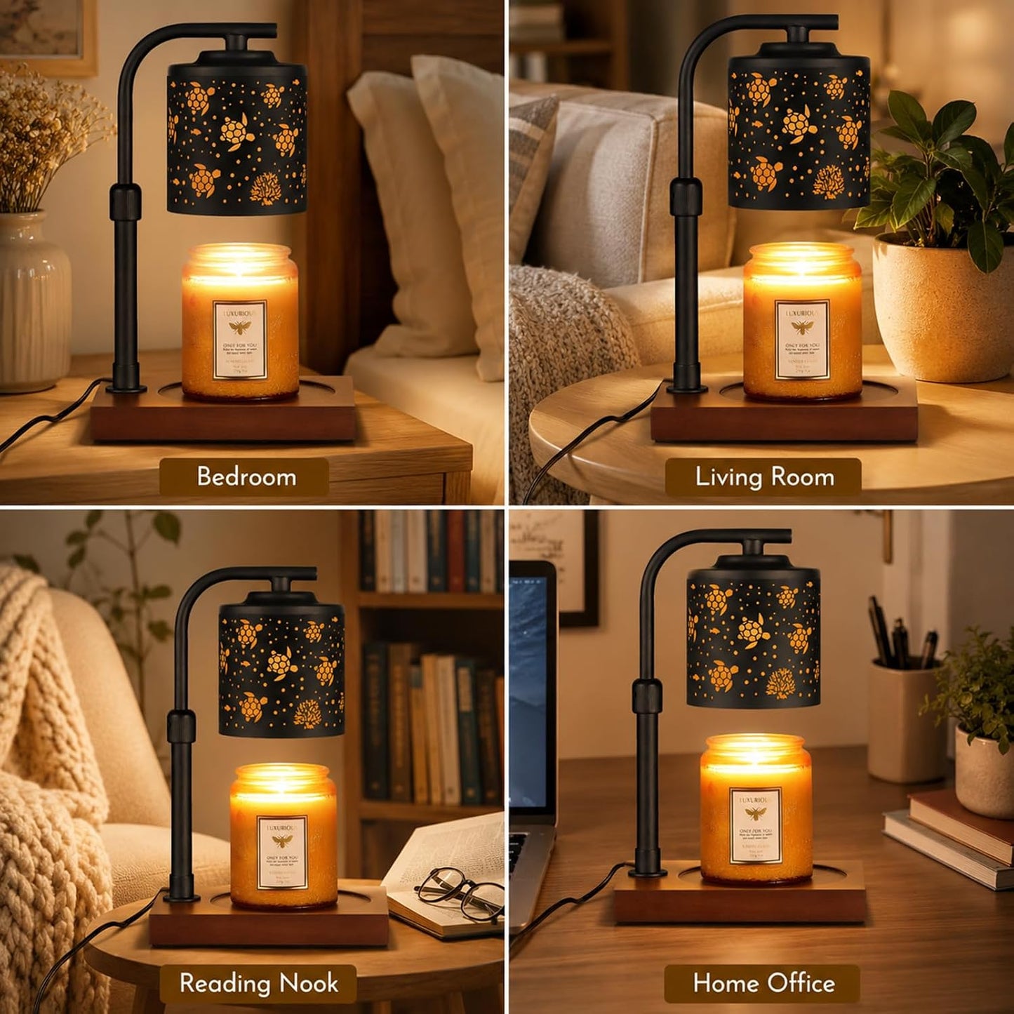 Candle Warmer Lamp Adjustable Height Dimmable for Jar Candles Hummingbird